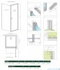 Radaway Nes Black Kdj I Frame kabina 100x70cm prawa rysunek techniczny